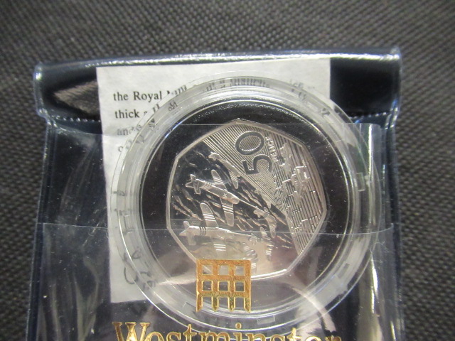 1994 SILVER PIEDFORT D-DAY LANDING FIFTY PENCE COIN - 27G Image