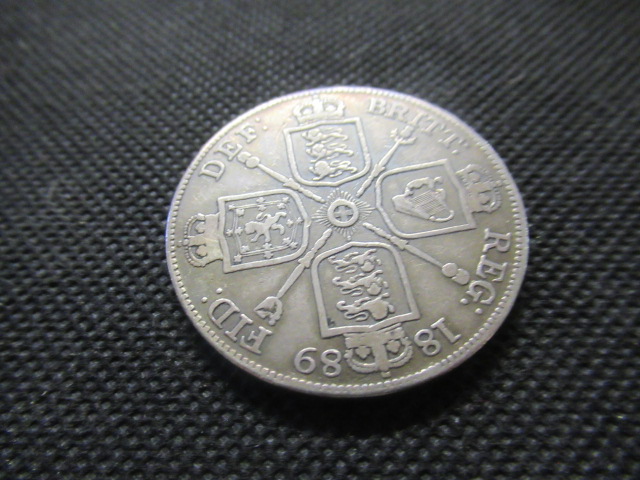 GB VICTORIAN SILVER 1889 DOUBLE FLORIN Image