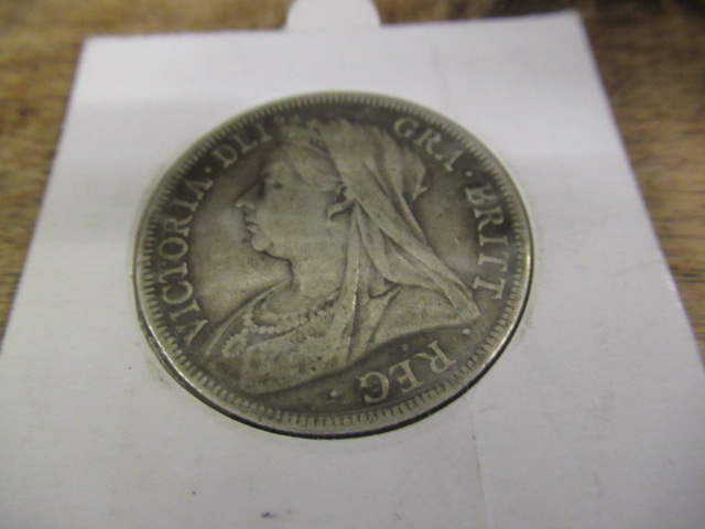 GB VICTORIAN SILVER 1899 HALF CROWN Image