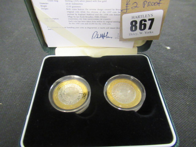 UK SILVER 1997 AND 1998 TWO POUND PROOF COIN SETS Image