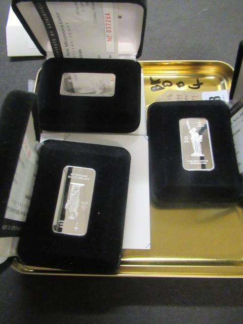 THREE US 999 SILVER LIFE AND LIBERTY INGOTS - 93G Image