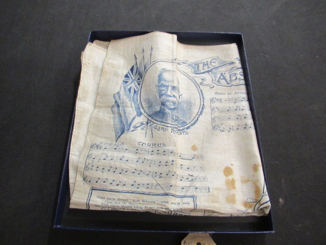 BOER WAR SILK SONGSHEET SCARF TITLED ABSENT MINDED BEGGAR Image