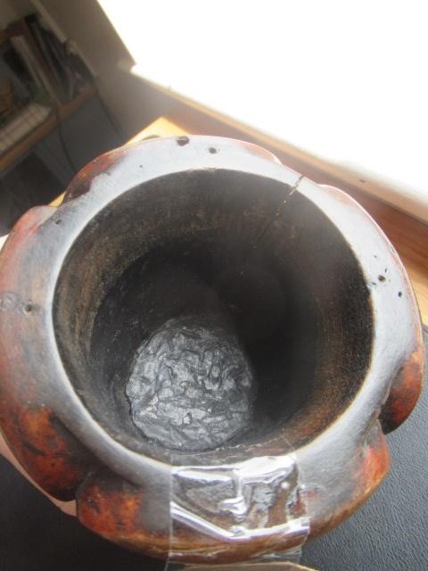 ANTIQUE CHINESE LOTUS FLOWER BRUSH POT Image