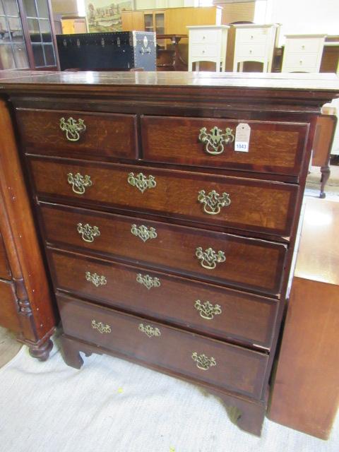 TWO OVER FOUR DRAWER WALNUT CHEST Image