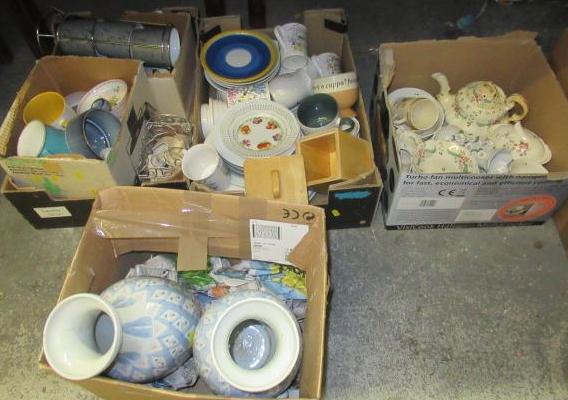 FOUR BOXES OF CERAMICS Image