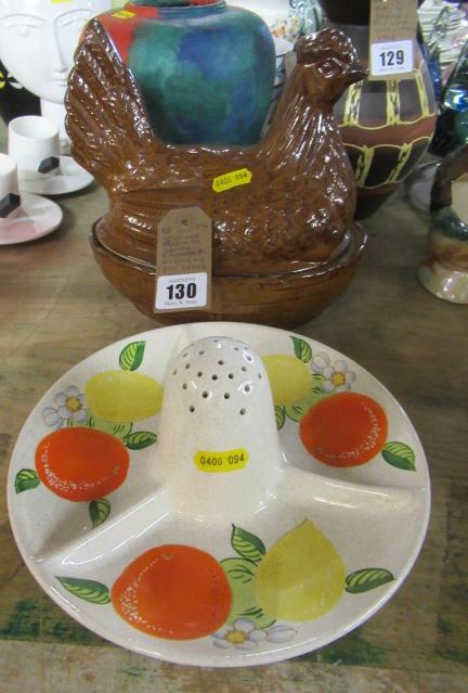 VINTAGE BESWICK LEMON SQUEEZER AND A CHICKEN EGG TUREEN Image