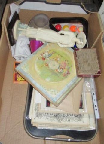 BOX OF MIXED ITEMS INCLUDING POOL SET Image