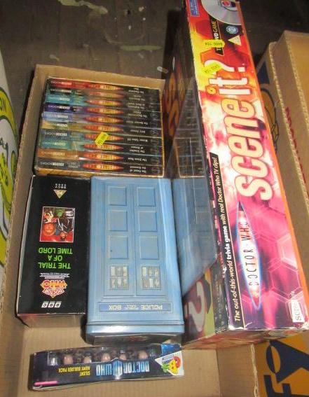 BOX OF DOCTOR WHO COLLECTABLES Image