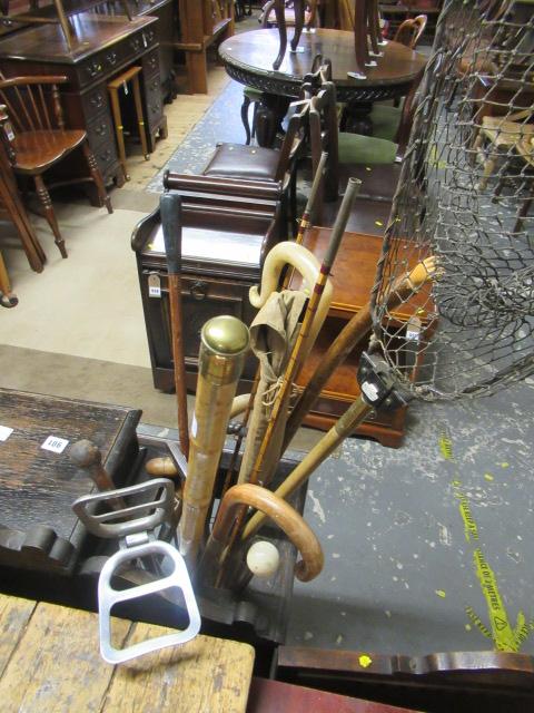 QUANTITY OF STICKS AND FISHING GEAR Image