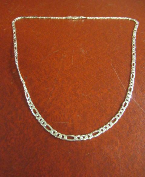 SILVER 22" FIGARO NECKLACE Image