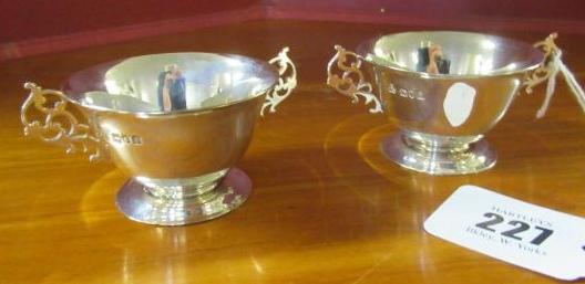 TWO SMALL SILVER BOWLS Image