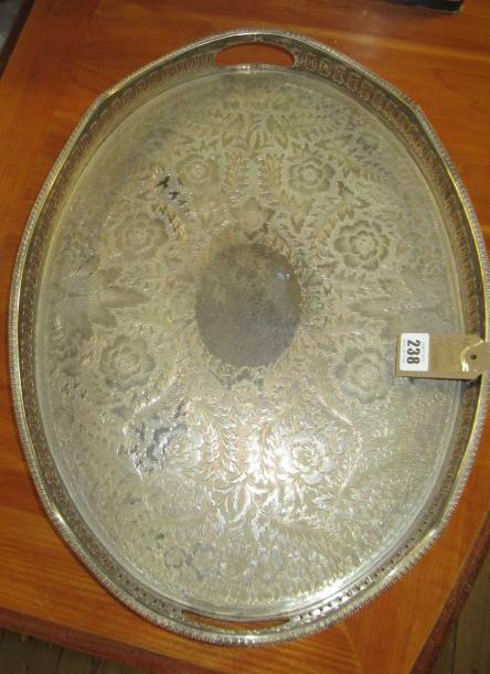 SILVER ON COPPER TRAY Image
