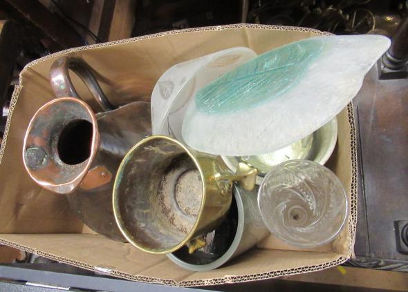 LARGE COPPER JUG AND QUANTITY OF VASES ETC Image