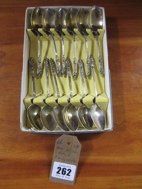 BOX OF TWELVE EPNS TEASPOONS Image