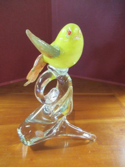 MURANO GLASS BIRD ON BRANCH Image