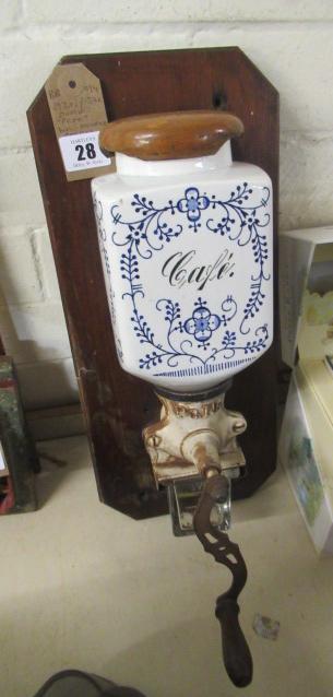1920S/30S DUTCH PEDE WALL MOUNTED COFFEE GRINDER Image