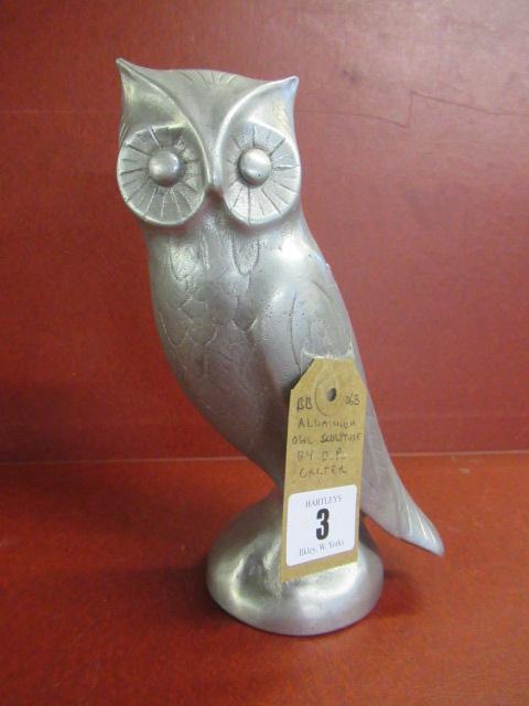 ALUMINIUM OWL SCULPTURE D P CARTER Image