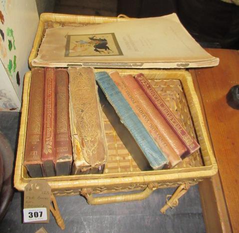 BASKET OF OLD BOOKS INCLUDING ORIENTAL EXAMPLE Image