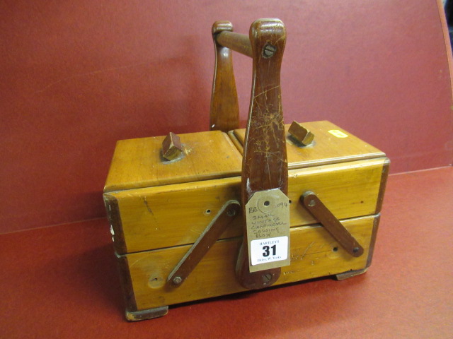 SMALL VINTAGE CANTILEVER SEWING BOX Image