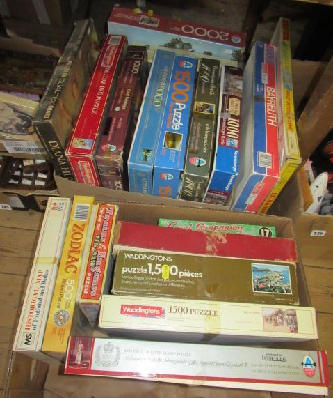 TWO BOXES OF JIGSAWS Image