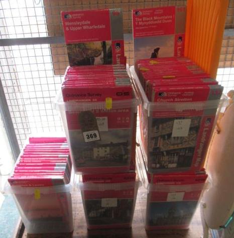 FIVE BOXES OF 1-50,000 ORDNANCE SURVEY MAPS Image