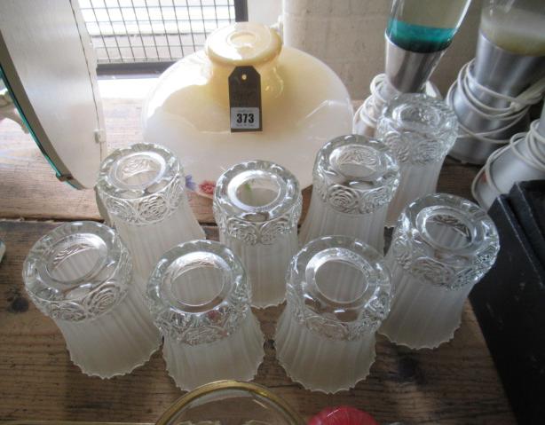 QUANTITY OF GLASS LIGHT SHADES Image