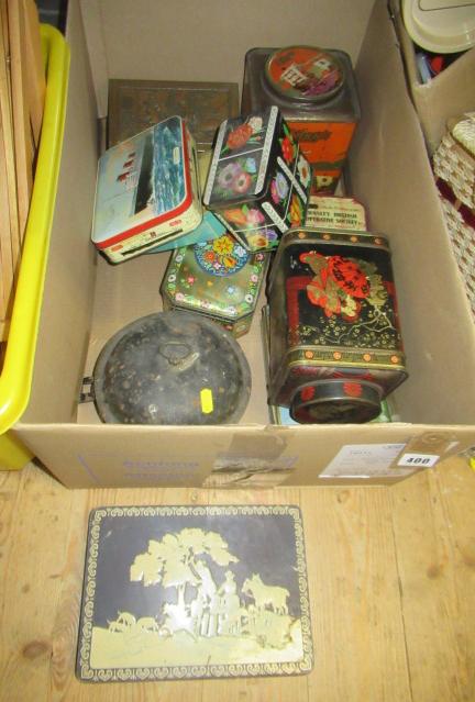 BOX OF VINTAGE TINS Image
