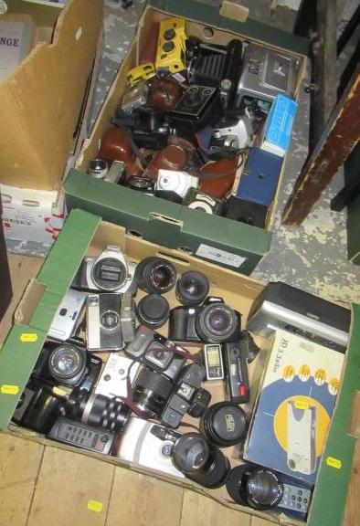 TWO BOXES OF CAMERAS Image