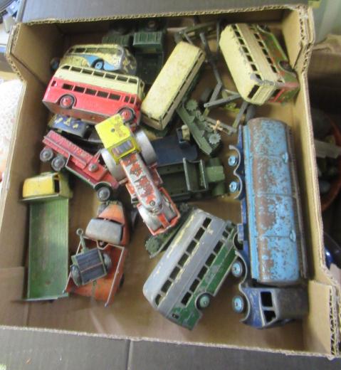 BOX OF DINKY AND OTHER TOY VEHICLES Image