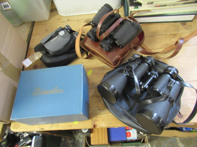 FOUR PAIRS CASED BINOCULARS Image