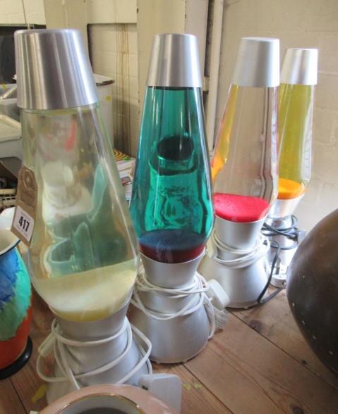 FOUR UNBOXED LAVA LAMPS Image