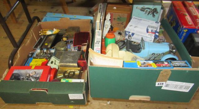 THREE BOXES OF COLLECTABLES AND A BOX OF TOY FIGURES Image