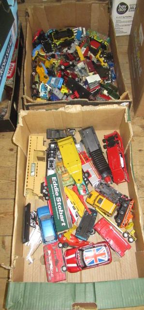TWO BOXES OF PLAYWORN CARS ETC Image