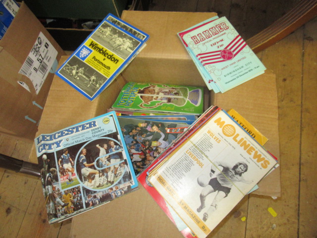 BOX OF VINTAGE FOOTBALL PROGRAMMES Image