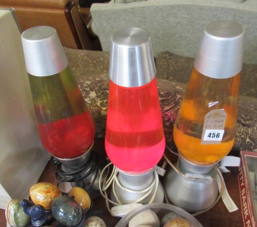 THREE UNBOXED LAVA LAMPS Image