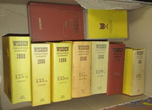 BOX OF WISDEN ALMANACS Image