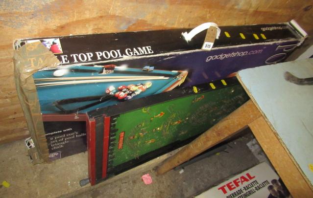BOXED POOL TABLE AND A BAGATELLE Image