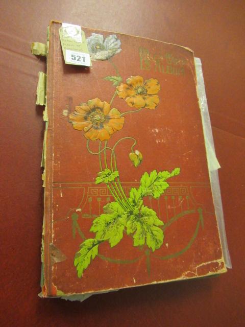 ANTIQUE FLORAL COLOURED ALBUM OF POSTCARDS Image