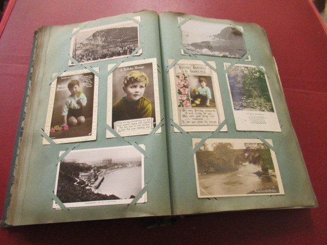 EDWARDIAN ALBUM OF POSTCARDS AND PHOTOGRAPHS Image