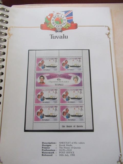 TWO CHARLES AND DIANA ROYAL WEDDING ALBUMS OF COMMONWEALTH STAMPS Image