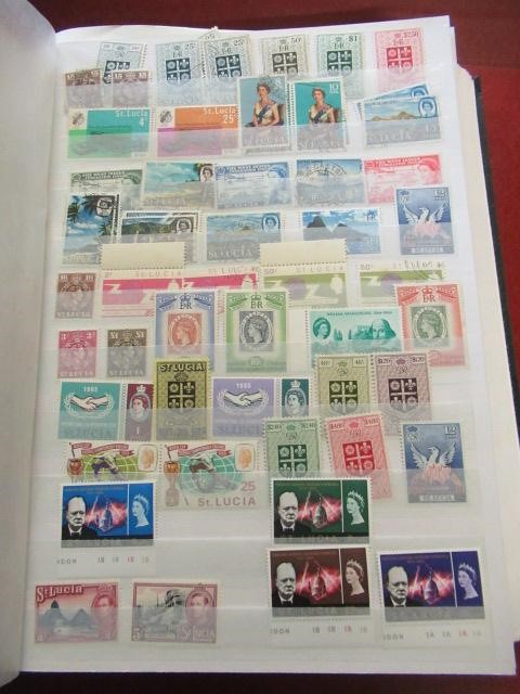 GREEN ALBUM OF MAINLY MINT COMMONWEALTH STAMPS Image