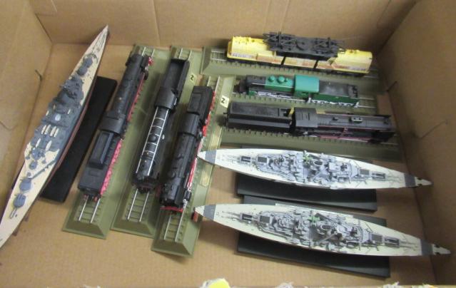 WAR SHIPS AND TRAIN MODELS Image