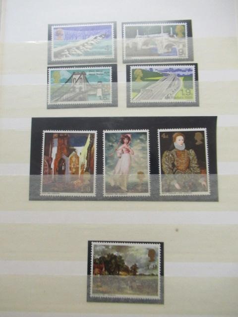 STOCKBOOK OF GB MISSING PHOSPHOR COMMEMORATIVE STAMPS CIRCA 1967-1971 Image