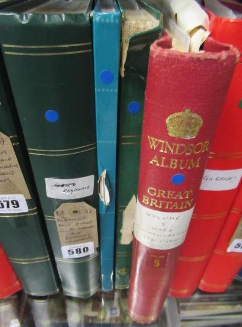FOUR ALBUMS OF MINT AND USED GB STAMPS INCLUDING REGIONAL EXAMPLES Image