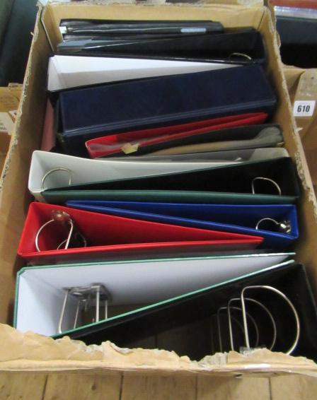 BOX OF ALBUMS AND BINDERS Image