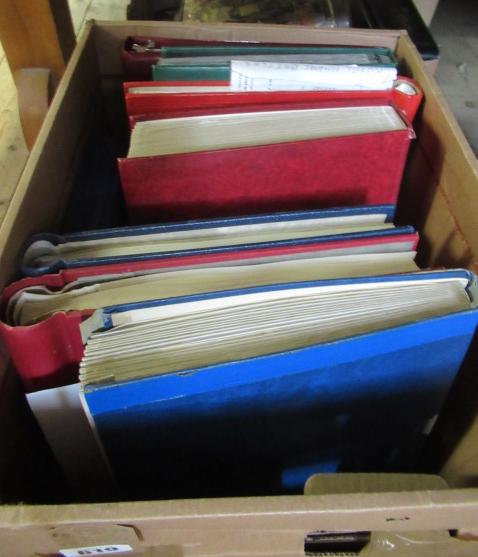 ELEVEN STAMP ALBUMS WITH STOCK BOOKS Image