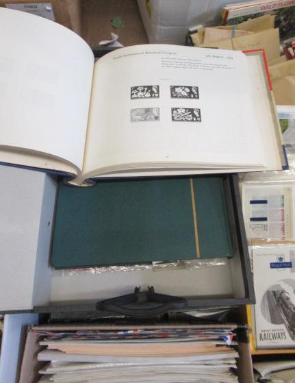 TWO BOX FILES OF MINT UK STAMPS WITH STAMP ALBUMS INCLUDING STANLEY GIBBONS SPECIAL STAMP ALBUM Image