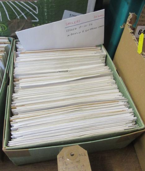 BOX OF STAMPS IN ENVELOPES Image