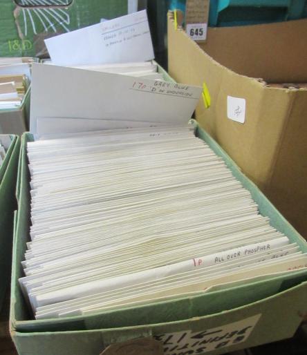 BOX OF STAMPS IN ENVELOPES Image