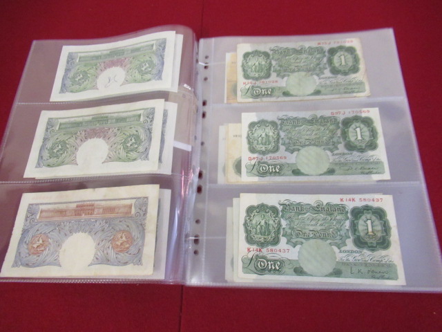TWENTY NINE O'BRIAN AND LATER BANK OF ENGLAND ONE POUND NOTES Image